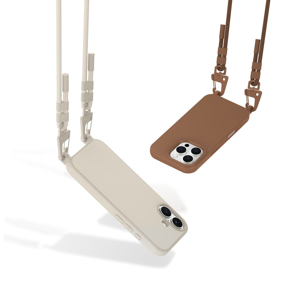 Tech-Protect iPhone 15 Pro Case MagNecklace MagSafe, Brown