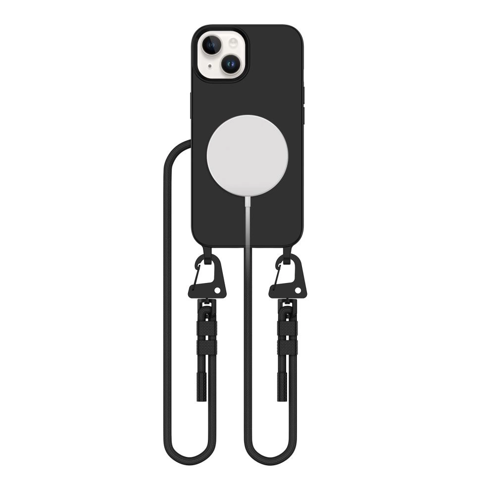 Apple iPhone 14 6.1'' Tech-Protect MagNecklace MagSafe Case Cover with Lanyard, Black | Чехол Обложка...