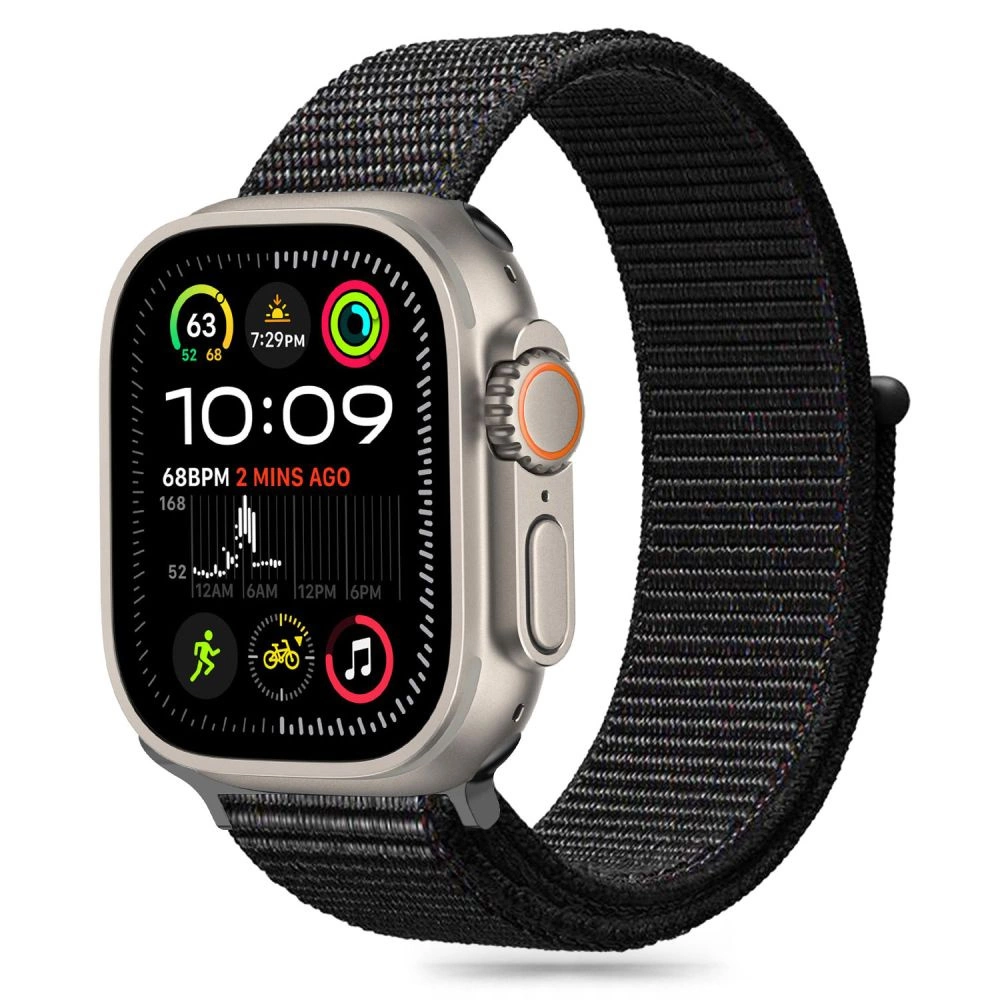 TECH-PROTECT NYLON APPLE WATCH 6 / 7 8 9 10 SE (40 41 42 MM) MELNS | BLACK