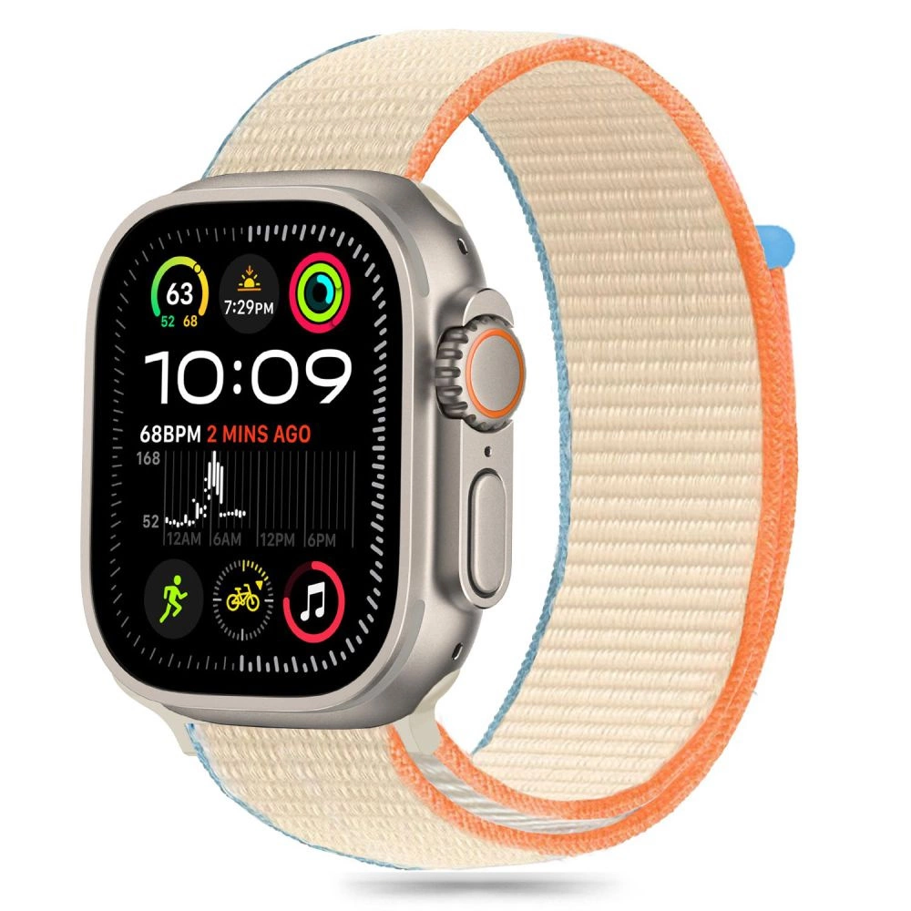 TECH-PROTECT NYLON APPLE WATCH 6 / 7 8 9 10 SE ULTRA 1 2 (44 45 46 49 MM) CREAM