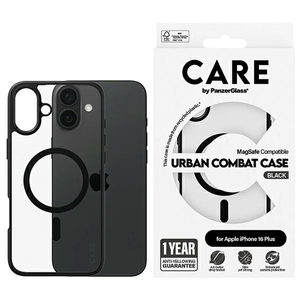 PanzerGlass iPhone 16 Plus vāciņš CARE Flagship Urban MagSafe, caurspīdīgs