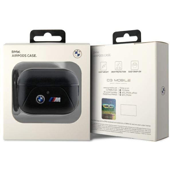 Чехол BMW для AirPods Pro 2 Curved Line, черный