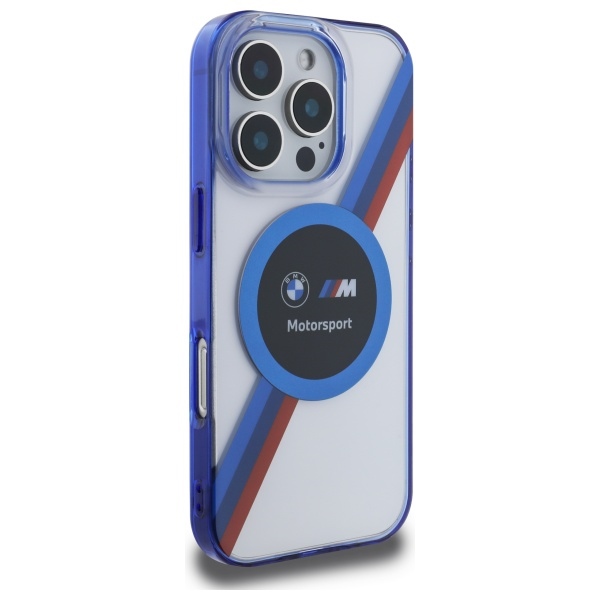 BMW BMHMP16L23HTPUT iPhone 16 Pro 6.3" прозрачный жесткий чехол Motosport IML Circle MagSafe