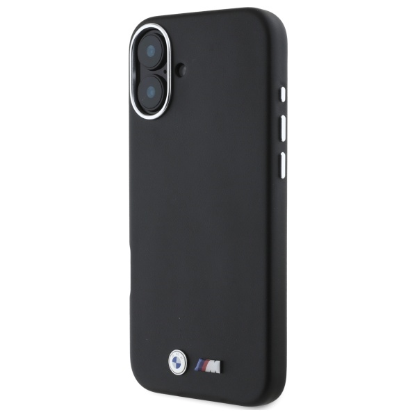 BMW iPhone 16 Plus Case M Smooth Full Wrapped Metal MagSafe, Black