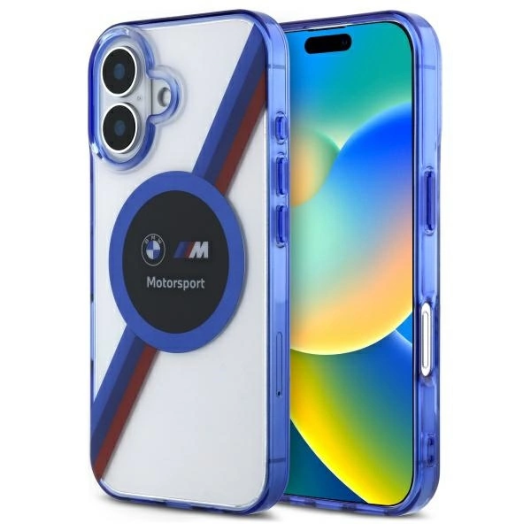 BMW BMHMP16S23HTPUT iPhone 16 6.1" transparent hardcase Motosport IML Circle MagSafe