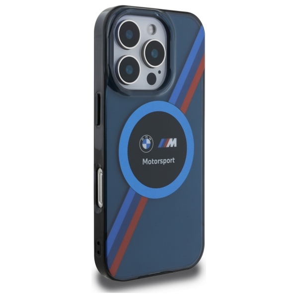 BMW BMHMP16X23HTPUV iPhone 16 Pro Max 6.9" темно-синий жесткий чехол Motosport IML Circle...