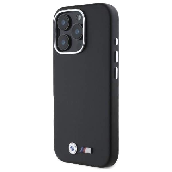 BMW iPhone 16 Pro Max vāciņš M Smooth Full Wrapped Metal MagSafe, melns