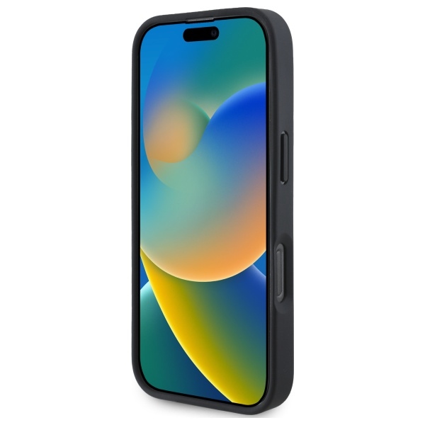 BMW BMHMP16X23PUPDK iPhone 16 Pro Max 6,9" melns/ melns cietais futrālis M Perforēta trīskrāsu līnija MagSafe...