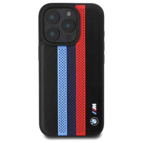 BMW BMHMP16X23PUPTK iPhone 16 Pro Max 6.9" black/black hardcase M Perf. Tricolor Printed Stripes MagSafe