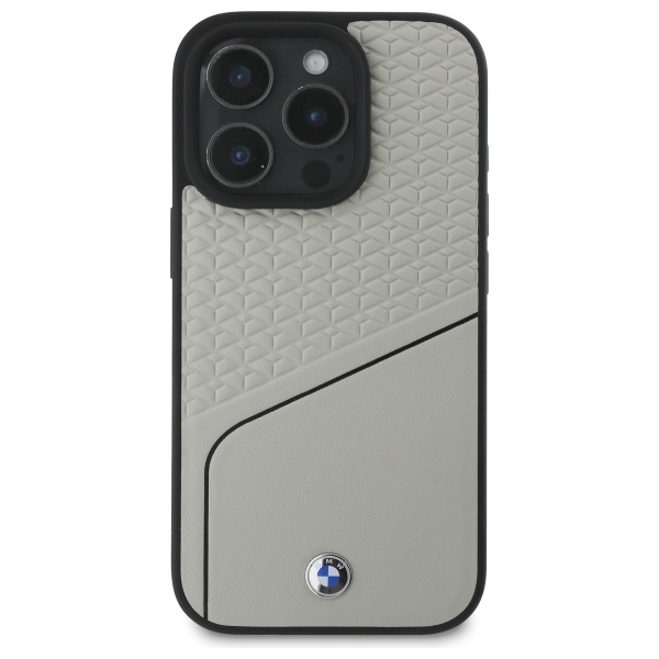 BMW BMHMP16X23RDCLG iPhone 16 Pro Max 6.9" gray/gray hardcase Sign Leather Textured and Line MagSafe