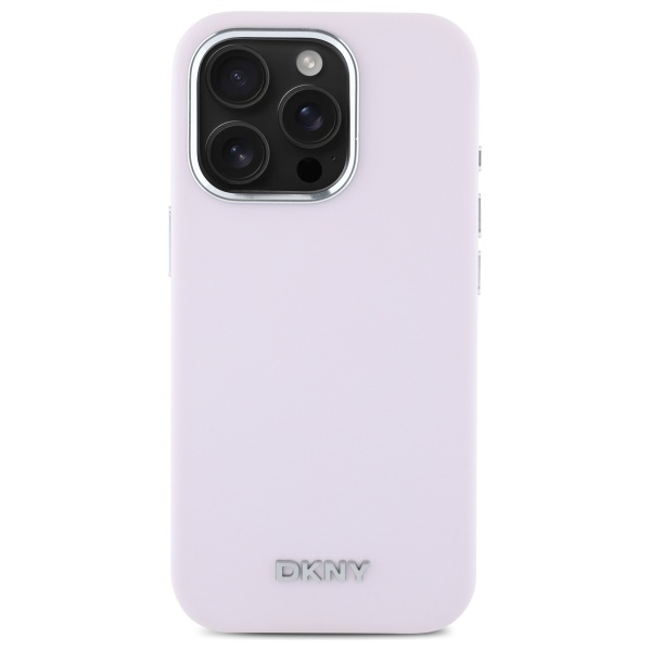 DKNY iPhone 16 Pro Max Case Liquid Silicone Small Metal Logo MagSafe, Pink