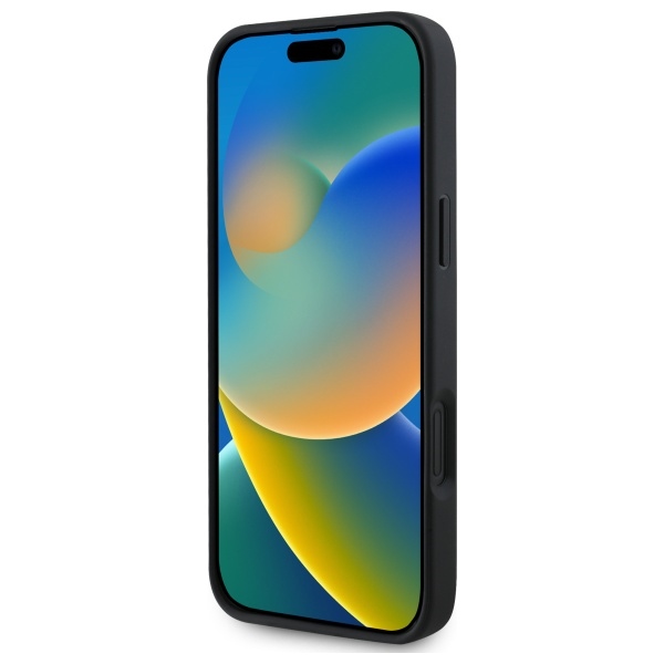 Guess iPhone 16 Case 4G Printed Stripes MagSafe, Black