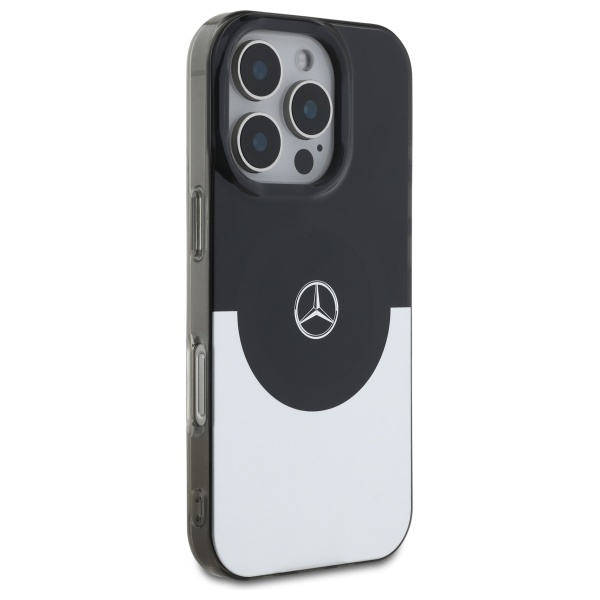 Mercedes iPhone 16 Pro vāciņš Double Layer BiColor MagSafe, sudraba