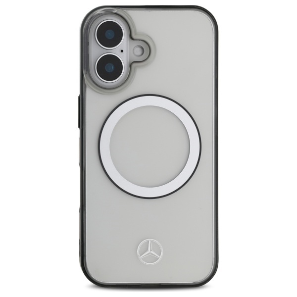 Mercedes iPhone 16 vāciņš Printed Logo MagSafe, caurspīdīgs