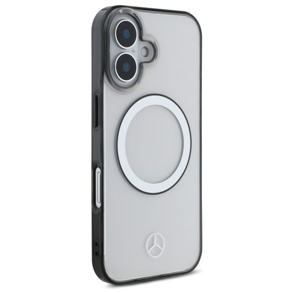 Mercedes iPhone 16 vāciņš Printed Logo MagSafe, caurspīdīgs