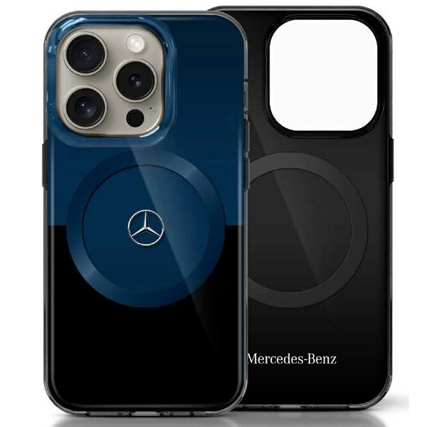 Mercedes MEHMP16X23HBIKV iPhone 16 Pro Max 6,9" melns, zils, zils cietais futrālis MB Double Layer BiColor...