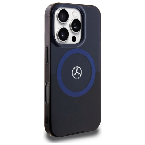 Mercedes iPhone 16 Pro Max vāciņš Double Layer BiColor MagSafe, zils