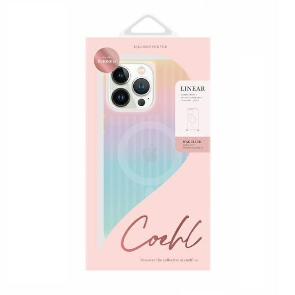 Uniq Coehl Linear iPhone 16 6.1" case Magnetic Charging opal/iridescent