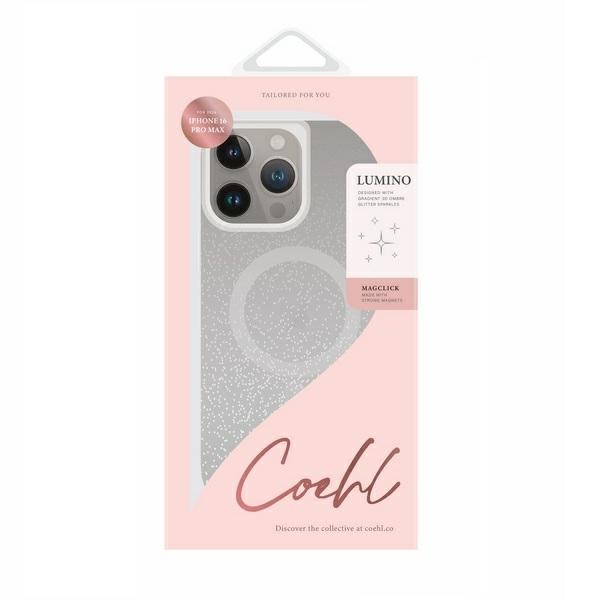 Uniq case Coehl Lumino iPhone 16 Pro Max 6.9" Magnetic Charging silver/sparkling silver