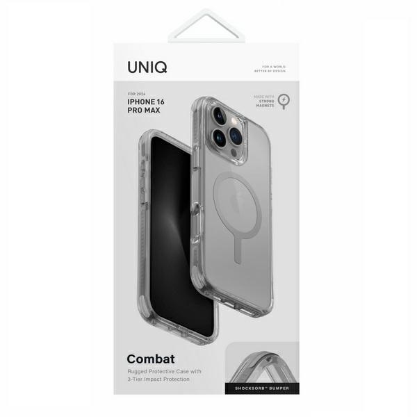 Uniq Combat iPhone 16 Pro Max 6.9" Magclick Charging case gray/stone gray