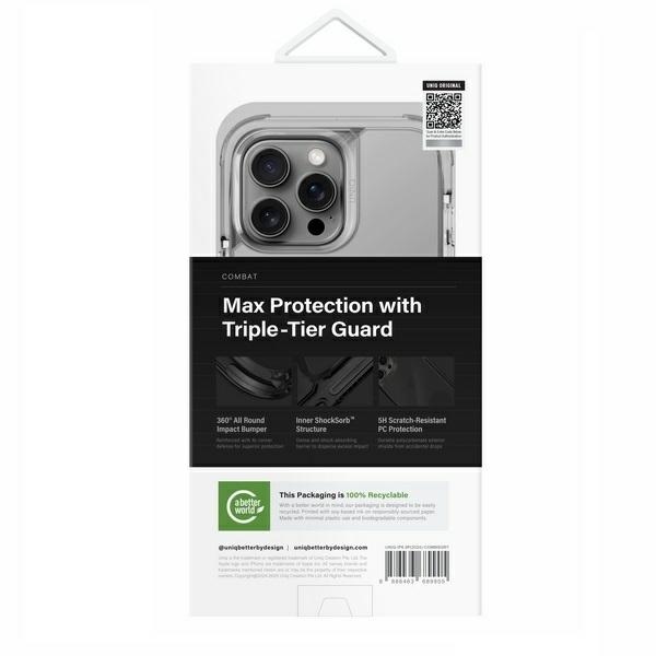 Uniq Combat iPhone 16 Pro Max 6.9" Magclick Charging case gray/stone gray