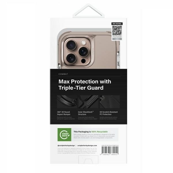 Uniq Combat iPhone 16 Pro Max 6,9" Magclick uzlādes futrālis zelta/taupes zelta krāsā | 6.9" Charging...