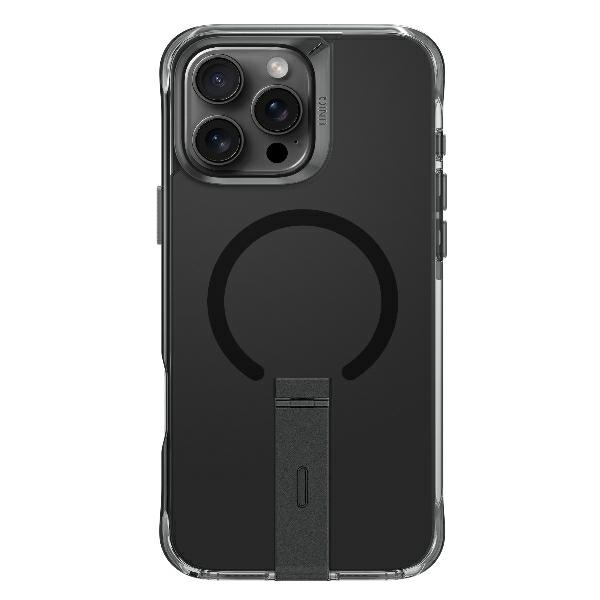 Uniq apvalks Eleva ar Vertica Stand iPhone 16 Pro Max 6,9" melns/oglekļa melns | case with 6.9" black/carbon...