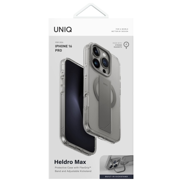 Uniq Heldro Max iPhone 16 Pro 6.3" Magclick Charging case transparent/clear lucent