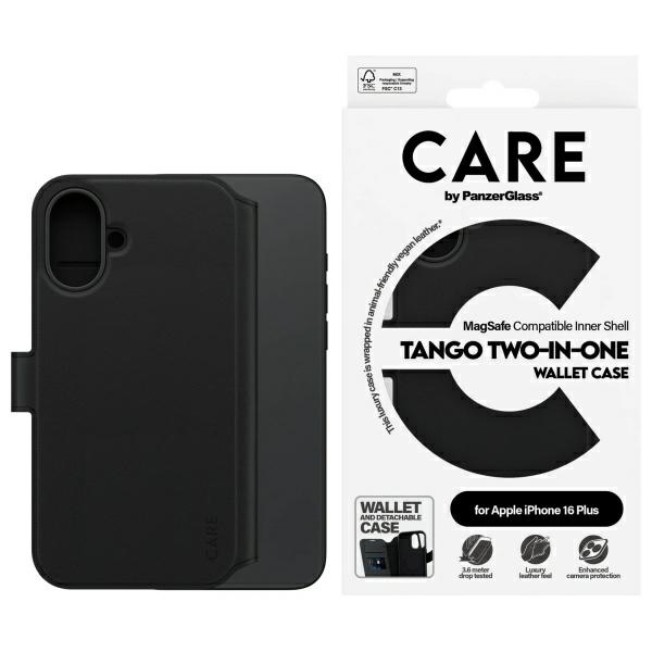 CARE by PanzerGlass iPhone 16 Plus Wallet Case Feature Tango 2in1 MagSafe, Black