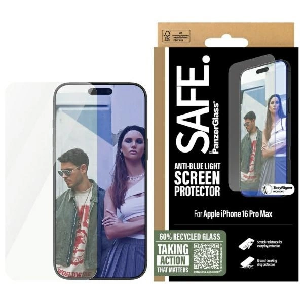SAFE by PanzerGlass iPhone 16 Pro Max 6.9" Screen Protection Anti-blue Light SAFE95882