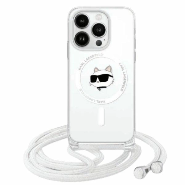 Karl Lagerfeld iPhone 16 Pro Max Case IML Choupette Head & Cord MagSafe, Clear