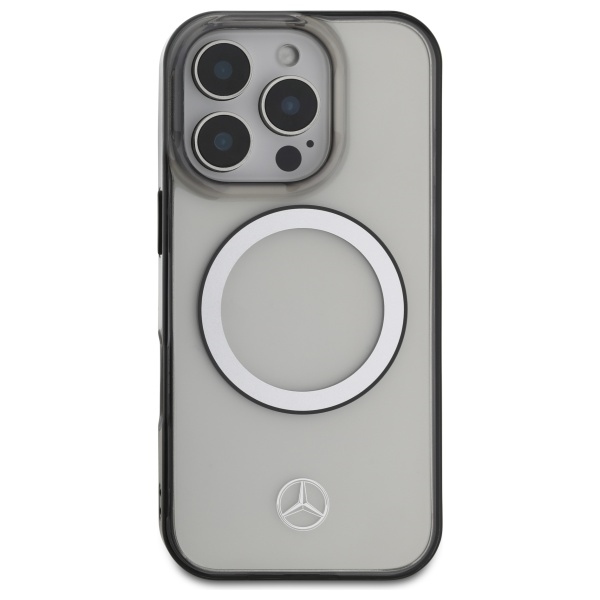 Mercedes iPhone 16 Pro Max vāciņš Printed Logo MagSafe, caurspīdīgs