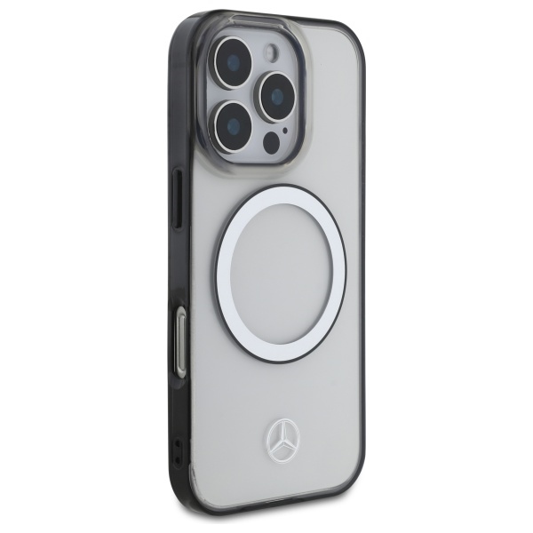 Mercedes iPhone 16 Pro Max vāciņš Printed Logo MagSafe, caurspīdīgs