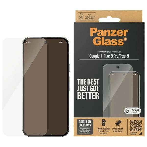 PanzerGlass Google Pixel 9 / 9 Pro ekrāna aizsargstikls Ultra-Wide Fit