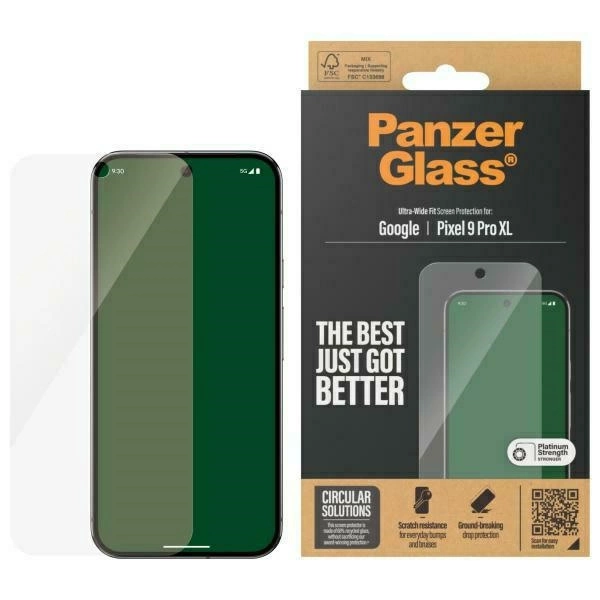 PanzerGlass Google Pixel 9 Pro XL Screen Protector Ultra-Wide Fit, Clear