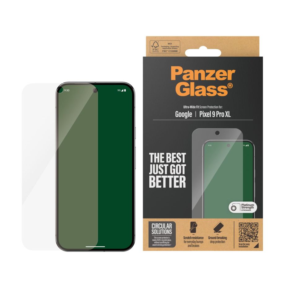 PanzerGlass Google Pixel 9 Pro XL aizsargstikls Ultra-Wide Fit, caurspīdīgs