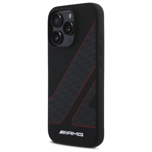 AMG AMHMP16L2SCFR iPhone 16 Pro 6.3" black/black hardcase Checkered Flag Pattern MagSafe
