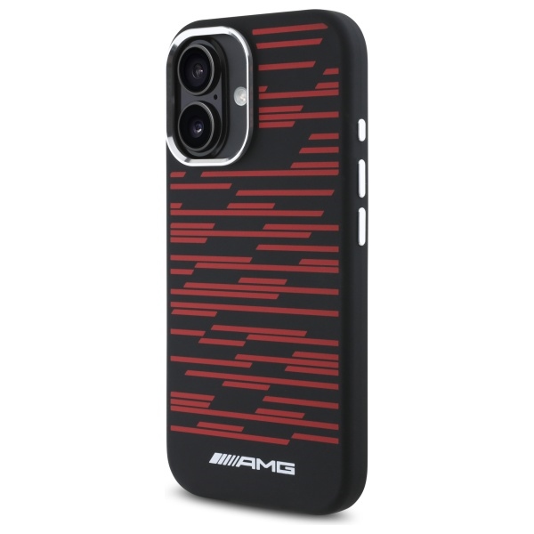 Mercedes AMG iPhone 16 Case Silicone Graphics MagSafe, Black