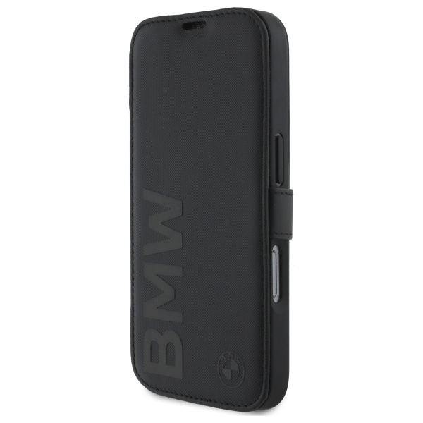 BMW BMBKP16L23RMRLK iPhone 16 Pro 6.3" black/black bookcase Signature Leather Wordmark