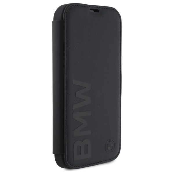 BMW BMBKP16L23RMRLK iPhone 16 Pro 6.3" black/black bookcase Signature Leather Wordmark