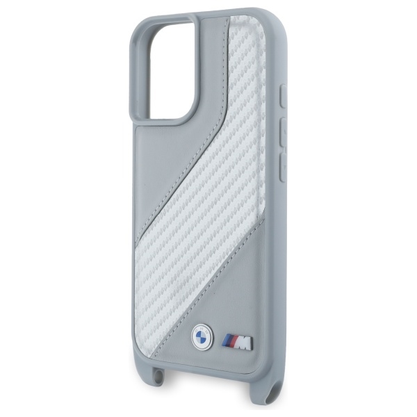 BMW iPhone 16 vāciņš M Edition Carbon Stripe & Strap, pelēks