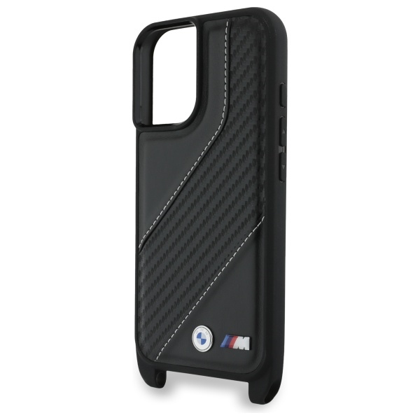 BMW iPhone 16 Case M Edition Carbon Stripe & Strap, Black