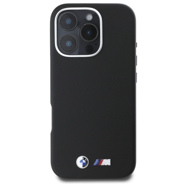 BMW M Smooth Full Wrapped Metal MagSafe Case for iPhone 16 Pro Max, Black