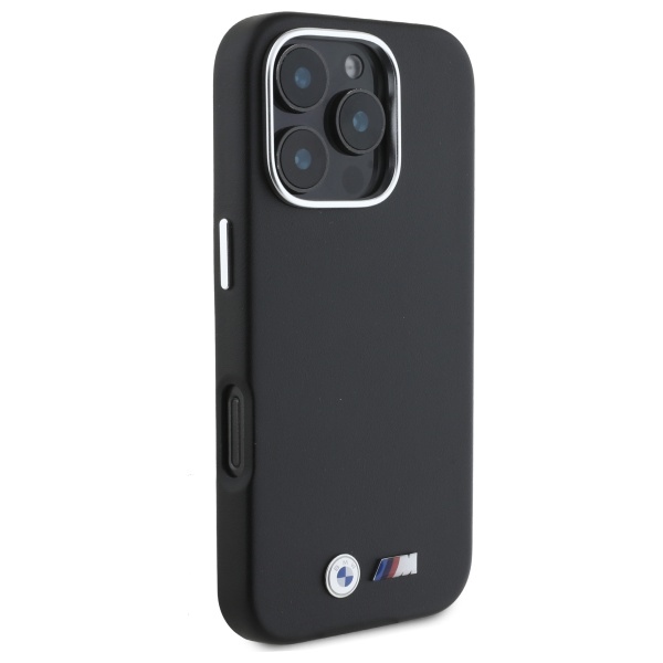 BMW M Smooth Full Wrapped Metal MagSafe Case for iPhone 16 Pro Max, Black
