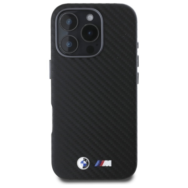 BMW BMHCP16X23PUFWC iPhone 16 Pro Max 6,9" melns/ melns cietais futrālis ar oglekļa pārklājumu, metāls |...