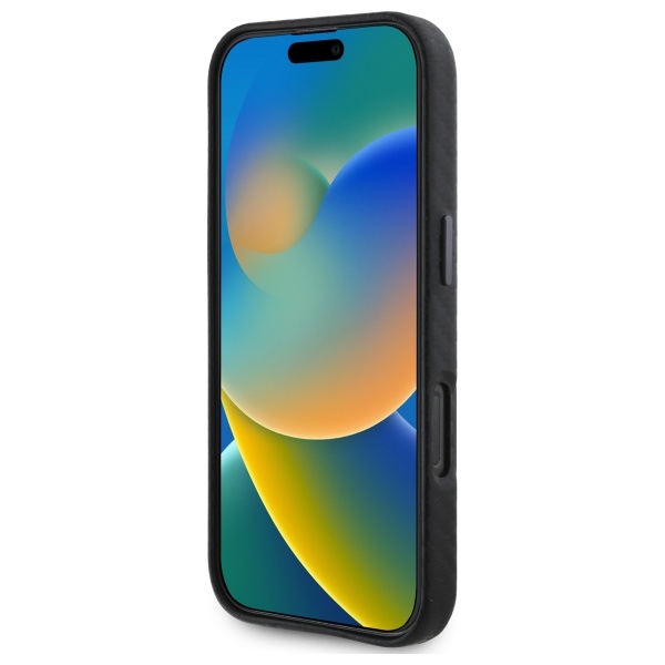 BMW BMHCP16X23PUFWC iPhone 16 Pro Max 6,9" melns/ melns cietais futrālis ar oglekļa pārklājumu, metāls |...