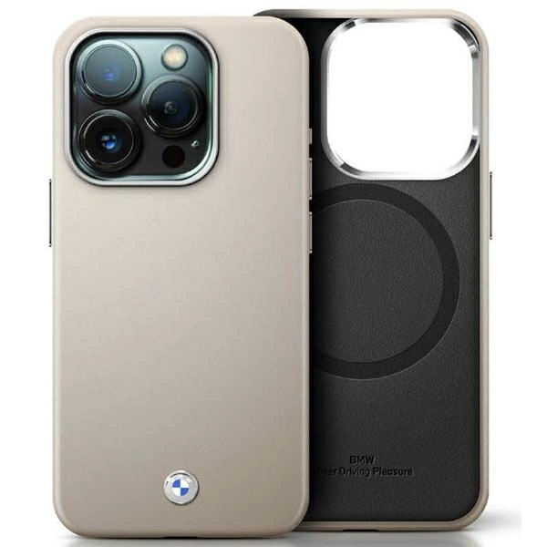 BMW iPhone 16 Pro Max Case Sign Full Wrapped Metal MagSafe, Gray