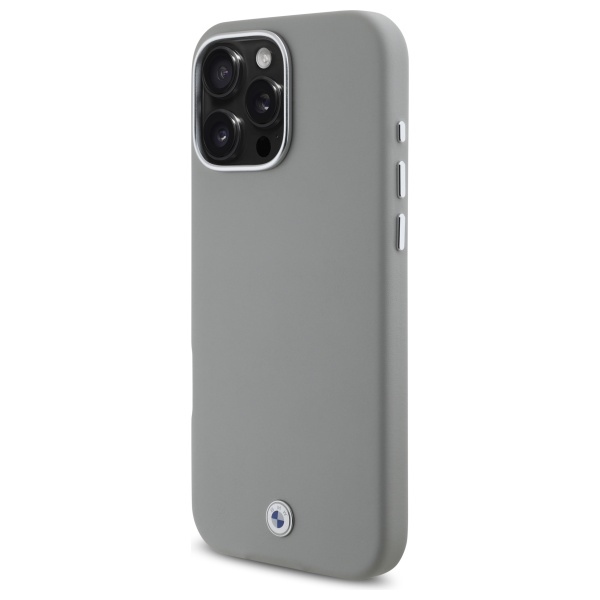 BMW iPhone 16 Pro Max vāciņš Sign Full Wrapped Metal MagSafe, pelēks