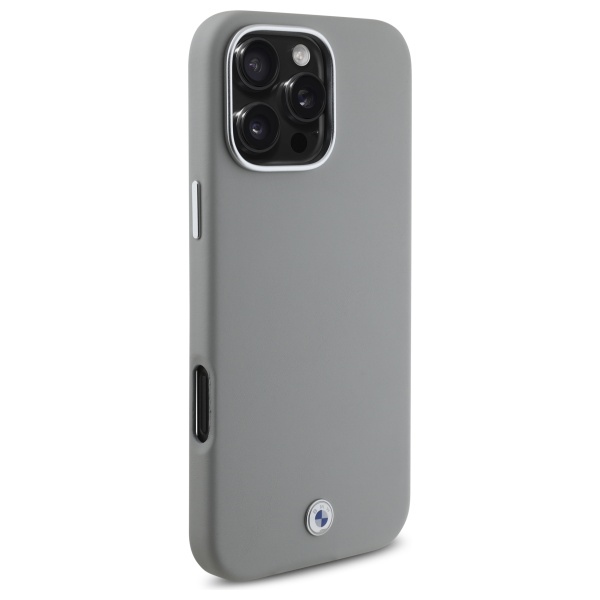 BMW iPhone 16 Pro Max vāciņš Sign Full Wrapped Metal MagSafe, pelēks
