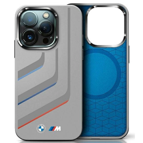 BMW iPhone 16 Pro Max Case Silicone Turning Lines MagSafe, Gray